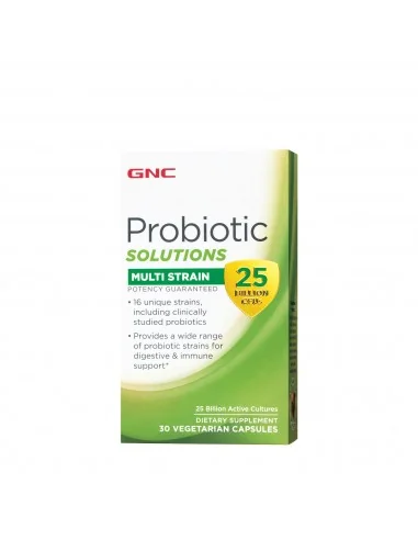 Gnc Probiotic Solutions Multi Strain 25 Billion Cfus, Probiotic Cu Tulpini Multiple 25 Miliarde Cfu, 30 Cps