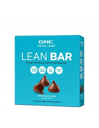 Gnc Total Lean Lean Bar, Baton Proteic, Cu Aroma De Fulgi De Ciocolata, 48 G