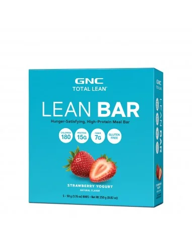 Gnc Total Lean Lean Bar, Baton Proteic, Cu Aroma De Capsuni Si Iaurt, 50g