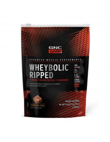 Gnc Amp Wheybolic Ripped, Proteina Din Zer, Cu Aroma De Ciocolata, 493.2 G