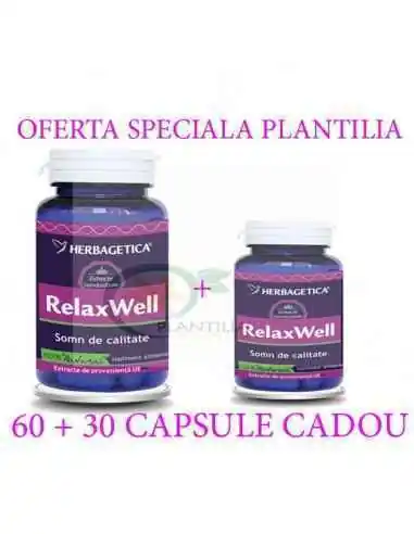 Relax Well(Somn) 60 + 60 capsule Herbagetica, Stres