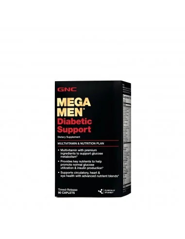 Gnc Mega Men Diabetic Support, Multivitamine Pentru Barbati Pentru Suport Diabetic, 90 Tb