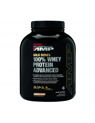 Gnc Amp Gold Series 100% Whey Protein Advanced, Proteina Din Zer, Cu Aroma De Biscuiti Si Frisca, 2325 G