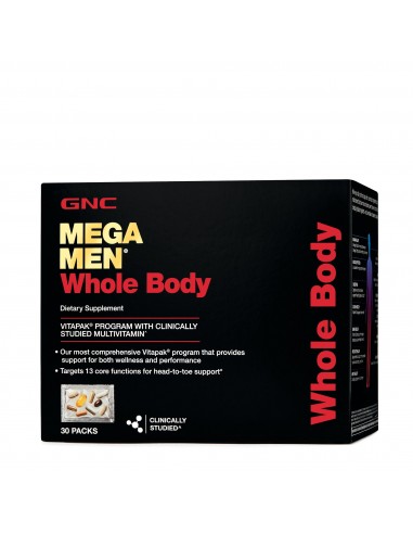 Gnc Mega Men Whole Body Vitapak Program, Complex De Multivitamine Pentru Barbati, Pentru Intregul Organism, 30 Pachetele
