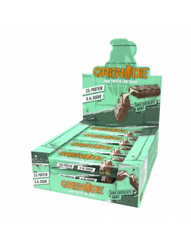 Grenade High Protein, Low Sugar Bar Dark Chocolate Mint, Baton Proteic Cu Aroma De Ciocolata Neagra Si Menta, 60 G