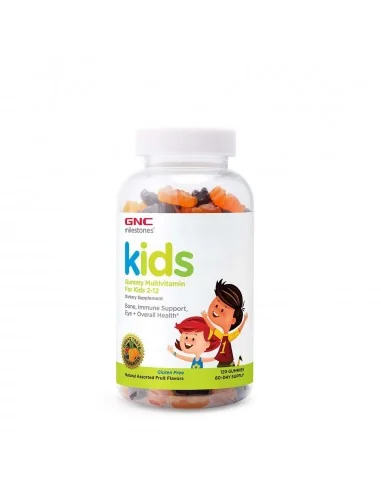 Gnc Milestones Kids Multivitamin Gummy, Multivitamine Pentru Copii 2-12 Ani, 120 Jeleuri