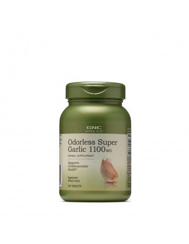 Gnc Herbal Plus Odorless Super Garlic 1100 Mg, Extract De Usturoi Inodor, 100 Tb