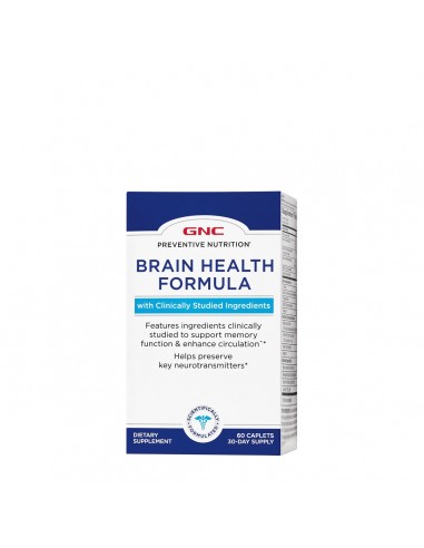 Gnc Preventive Nutrition Brain Health, Formula Pentru Sanatatea Creierului Si Sistemului Nervos, 60 Tb