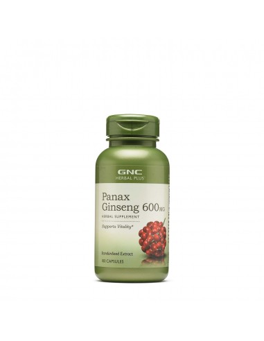 Gnc Herbal Plus Panax Ginseng 600 Mg, Extract Standardizat De Ginseng, 100 Cps