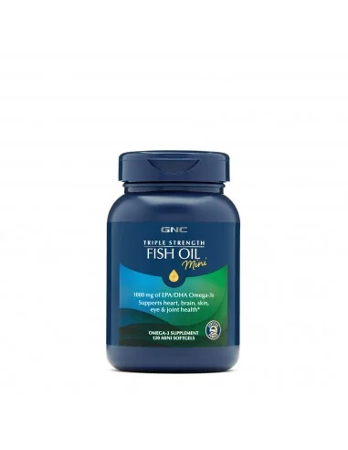 Gnc Triple Strength Fish Oil Mini, Ulei De Peste, 120 Cps