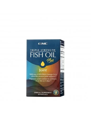 Gnc Triple Strength Fish Oil Plus Joint, Ulei De Peste Cu Suport Pentru Articulatii, 60 Cps