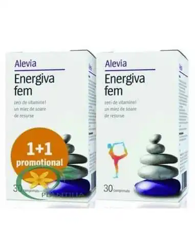 Energiva Fem comprimate 1+1  Promotional Alevia, VITAMINE SI MINERALE