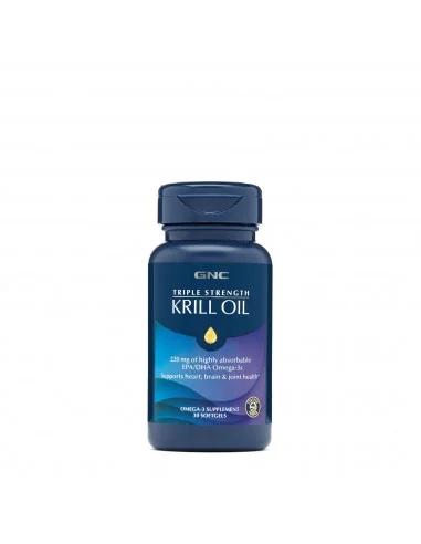 Gnc Triple Strength Krill Oil, Ulei De Krill, 30 Cps