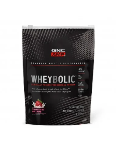 Gnc Amp Wheybolic, Proteina Din Zer, Cu Aroma De Capsuni, 522 G