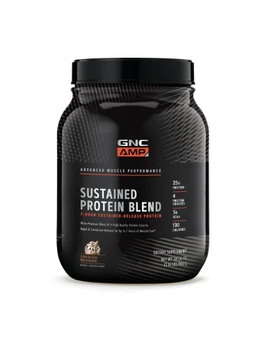 Gnc Amp Sustained Protein Blend, Amestec Proteic, Cu Aroma De Milkshake De Ciocolata, 980 G