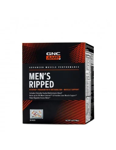 Gnc Amp Men's Ripped Vitapak Program Complex De Multivitamine Pentru Barbati, 30 Pachetele