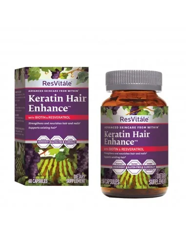 Resvitale Keratin Hair Enhance, Keratina Cu Biotina Si Resveratrol, 60 Cps