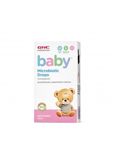 Gnc Milestones Baby Microbiotic Drops, Probiotic Picaturi Pentru Bebelusi, 30 Ml