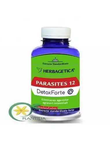 Parasites 12 Detox Forte 120 capsule Herbagetica, Reducerile lunii