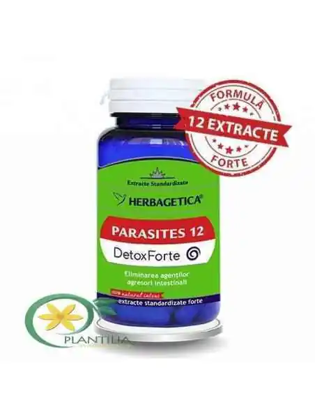 Parasites 12 Detox Forte 60 capsule Herbagetica, Reducerile lunii