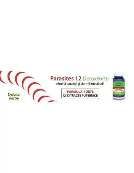 Parasites 12 Detox Forte 120 capsule Herbagetica, Reducerile lunii