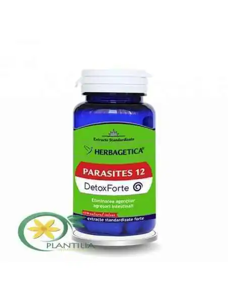 Parasites 12 Detox Forte 30 capsule Herbagetica, Parazitoze