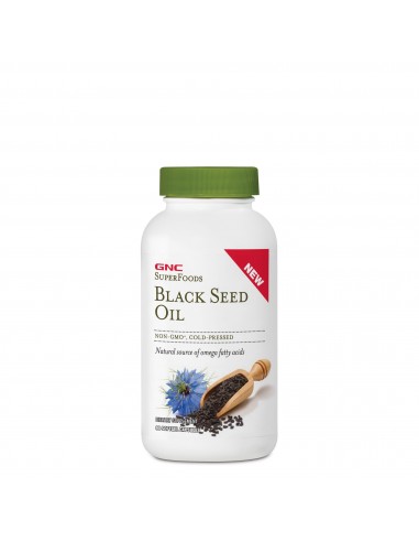 Gnc Superfoods Black Seed Oil, Ulei Din Seminte De Chimen Negru, 90 Cps