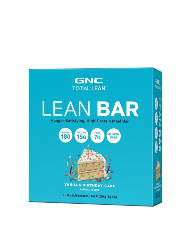 Gnc Total Lean Lean Bar, Baton Proteic, Cu Aroma De Tort De Vanilie, 50g
