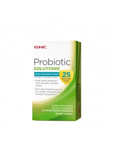 Gnc Probiotic Solutions Weight Management Support, Probiotic Suport Pentru Controlul Greutatii 25 Miliarde Culturi Vii, 30 Cps