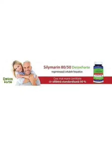 Silymarin 80/50 Detox Forte 120 capsule Herbagetica, REMEDII NATURISTE