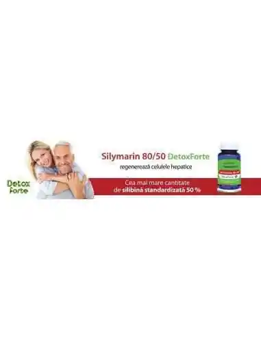 Silymarin 80/50 Detox Forte 30 capsule Herbagetica, REMEDII NATURISTE