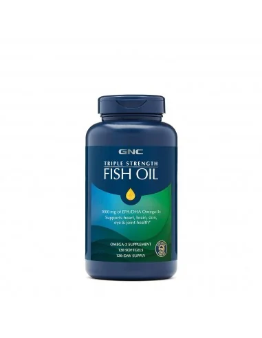 Gnc Triple Strenght Fish Oil, Ulei De Peste 1000 Mg Omega 3 Epa Si Dha, 120 Cps