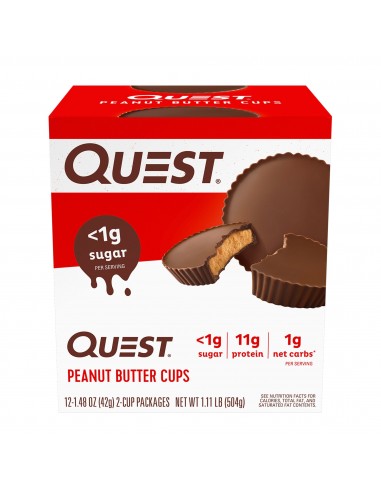 Quest Peanut Butter Cups, Baton Proteic, Cu Aroma De Unt De Arahide, 42 G