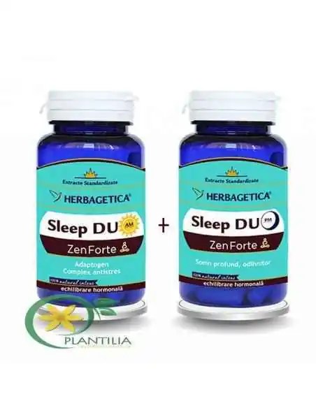 Sleep Duo AM/PM 30 + 30 capsule Herbagetica, Stres