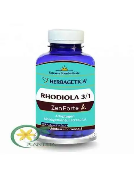 Rhodiola Zen Forte 120 cps Herbagetica, Stres