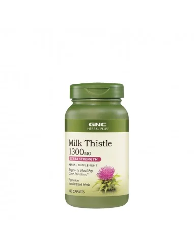 Gnc Herbal Plus Milk Thistle Silimarina 1300 Mg Extract Din Seminte De Armurariu, 120 Cps