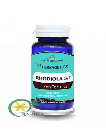 Rhodiola Zen Forte 60 cps Herbagetica, Stres
