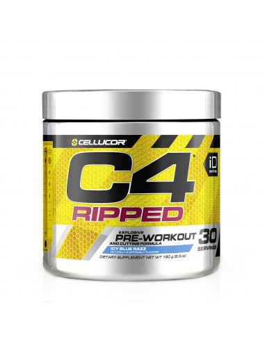 Cellucor C4 Ripped Pre-workout, Cu Aroma De Icy Blue Razz, 180 G