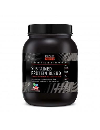 Gnc Amp Sustained Protein Blend Amestec Proteic Cu Aroma De Cereale Fructate, 910 G