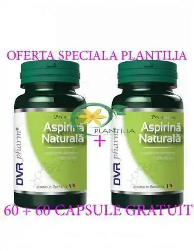 Aspirina Naturala 60+60 capsuleDVR Pharm, REMEDII NATURISTE