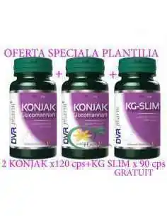 Pachet Konjak ( Glucomannan) 120cps X 2 flacoane + KG Slim 60cps DVR Pharm, Tulburari Hormonale