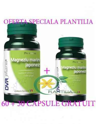 Magneziu Marin Japonez 60 + 30 cps DVR Pharm, VITAMINE SI MINERALE