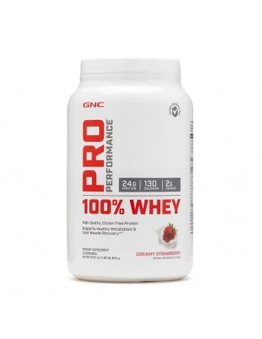 Gnc Pro Performance 100% Proteina Din Zer Cu Aroma De Capsuni, 845 G