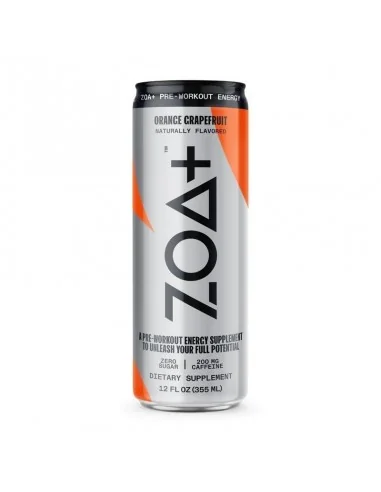 Zoa + Pre-workout Energy Drink Zero Sugar, Bautura Energizanta Fara Zahar Cu Aroma De Portocale Si Grapefruit, 355 Ml