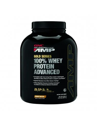 Gnc Amp Gold Advanced 100% Proteina Din Zer Cu Aroma De Unt De Arahide, 2287 G