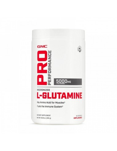 Gnc Pro Performance Micronized L-glutamine 5000 Mg, L-glutamina Micronizata Pudra Fara Aroma, 300 G