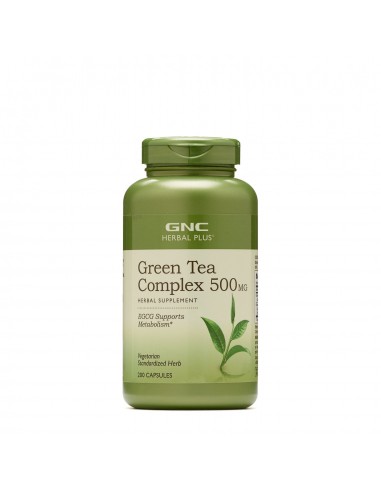 Gnc Herbal Plus Green Tea Complex 500 Mg, Complex De Ceai Verde, 200 Cps