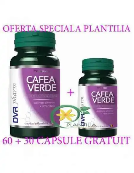 Cafea Verde 60 + 60 capsule DVR PHARM, Terapia Diabetului