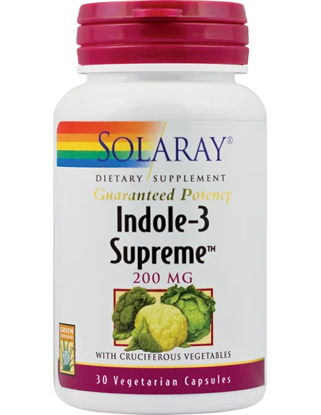 Indole-3 Supreme 200mg 30 capsule vegetale Solaray, Tulburari Hormonale