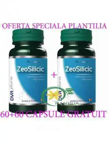 ZeoSilicic 60 +60 capsule GRATUIT  DVR Pharm, VITAMINE SI MINERALE